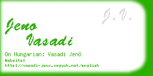 jeno vasadi business card