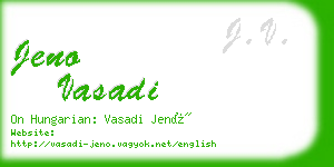 jeno vasadi business card